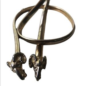 Vintage Women’s Decorative Goat Head Belt Accessory